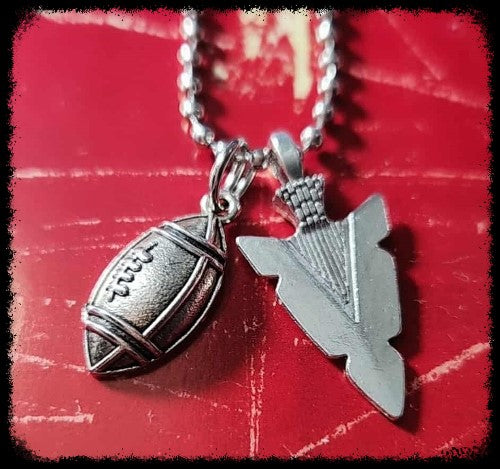 Arrowhead Football Necklace
