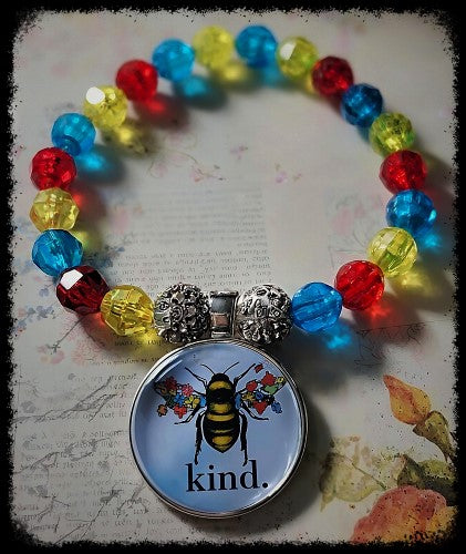 Bee Kind Autism Stretch Bracelet