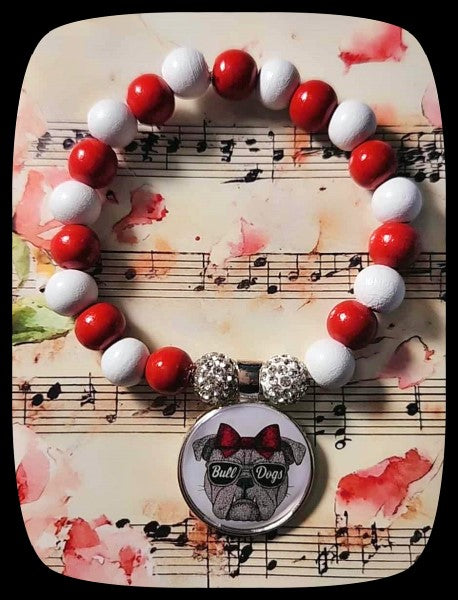 Carl Junction Bulldogs Stretch Bracelet