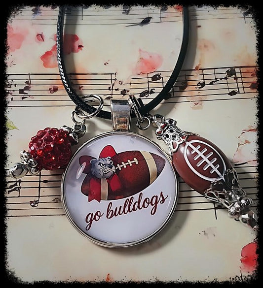 Red Go Bulldogs Necklace
